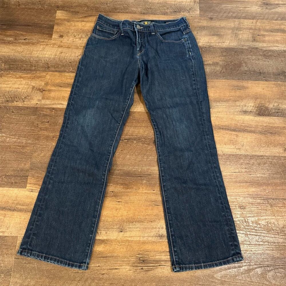 Lucky Brand Easy Rider Jeans 8/29 Dark Wash Straight Leg Western Cowgirl FLAWS